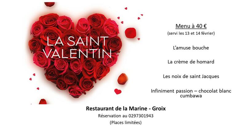 Notre menu spéciale saint Valentin